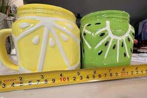 Unbranded | Dining | Ceramic Fruit Themed Mugs Lemon And Kiwi Set Of 2 ...
